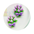 100pcs Kawaii Flatback Resin Flower Bouquet Accessories Decorative Craft Flowers Tulip Cabochons Crafts Scrapbook DIY Hair Bows