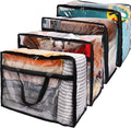 Custom Logo Waterproof Transparent Zipper PVC Storage Bag with Modern Design 46x36x22cm for Clothing and Living Room Use