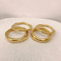 Minimalist Stackable 18k Pvd Fashion Gold Plated Stainless Steel Eternity Women Rings Jewelry