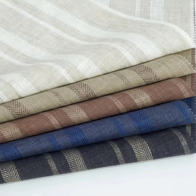 #8510 New Design 2024 Ready to Ship Yarn-Dyed Gingham Jersey Linen Fabric Eco-Friendly for Clothing Shirt Sofa