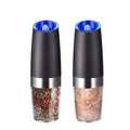 Best Selling Products 2021 Gravity Battery Powered Stainless Steel Salt and Pepper Grinder Mill Set with LED Light