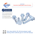 Grade 8.8 Blue White Zinc DIN931/DIN933 Steel Hexagonal Head Bolt External Galvanized M6-M42 2 Nuts