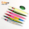 Tolure 160g 220g Luminous Effect Fishing Metal Jig Bait Fast Sinking Slow Pitch Jigging Lure for Saltwater Trout Fishing River