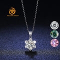 Factory Wholesale Vintage Design 925 Sterling Silver 1Carat Snowflake Custom Moissanite Pendant for Women Gift