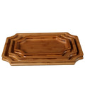 Factory Sale Coffee Tea Serving Tray Fruit Platters Party Dinner Plates Sour Candy Bamboo Tray
