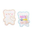 MIO Greeting Card and Gift Bag Display Bear Cute Shape Accept Custom logo Fashion Cards for Hairpins Clips clear Bags