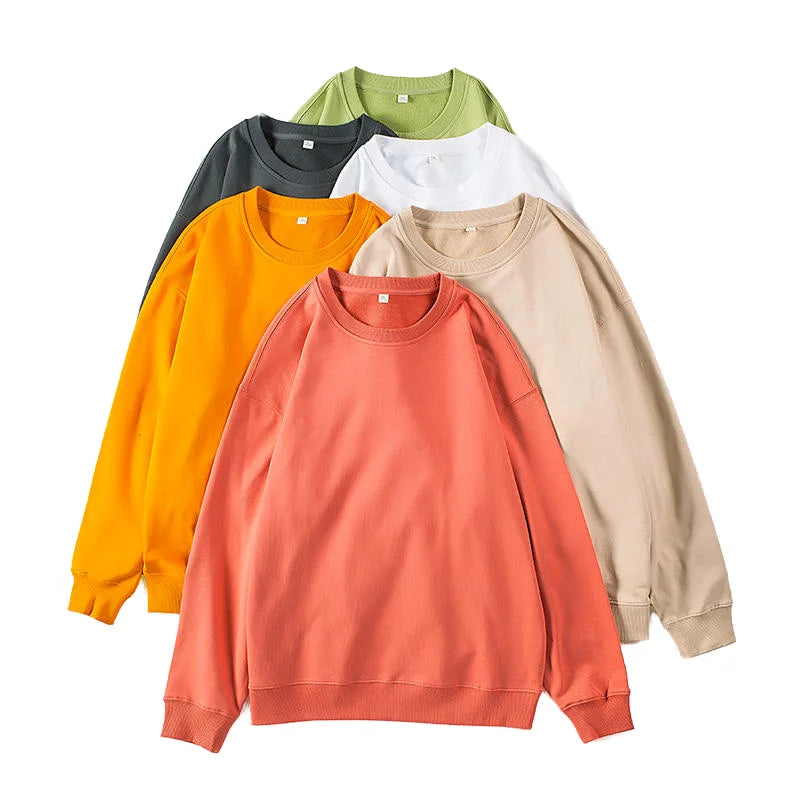 High Weight Streetwear Oversized Embroidered Jumper Sweatshirts Crewneck XL Autumn Hooded Crewneck Sweatshirt