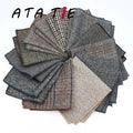 Classic Plaid Striped Soft 50%Wool Cashmere Pocket Square 24cm Men Suit Hanky Party Handkerchief Tuxedo Tie Matching Winter Gift