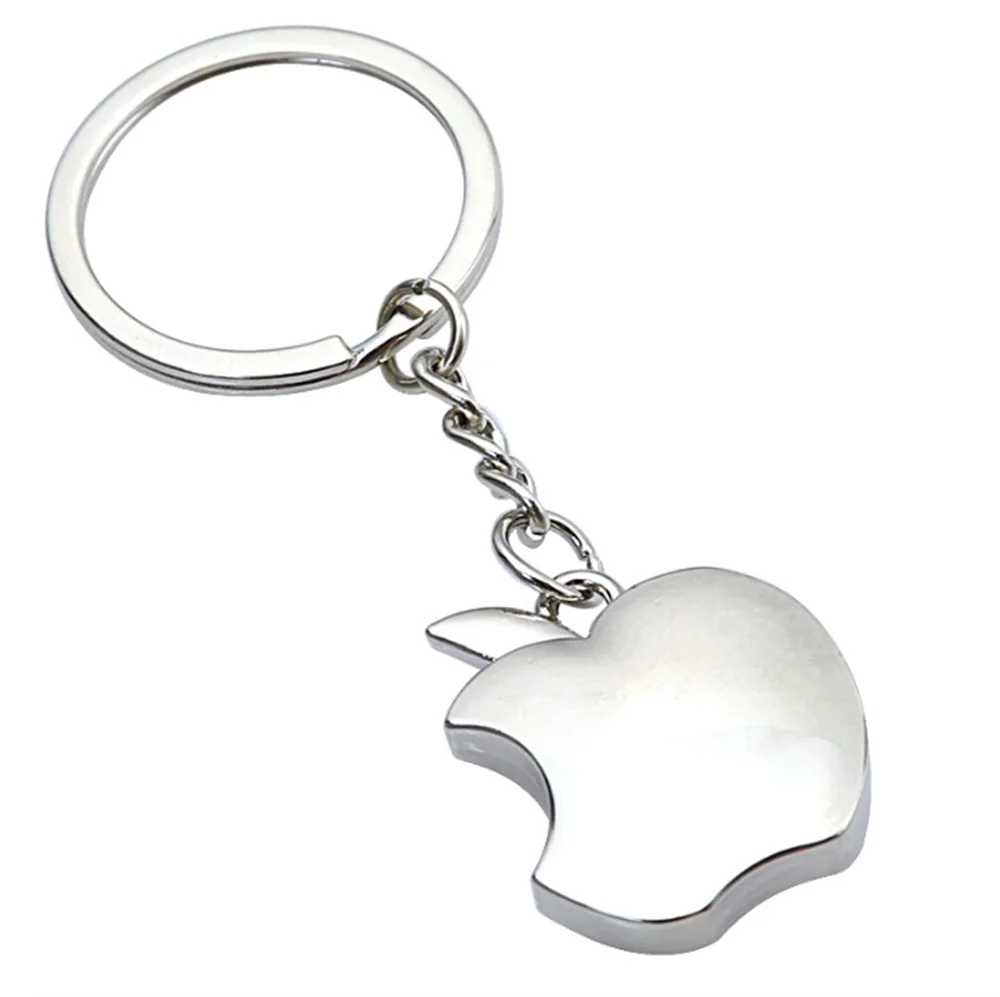 Christmas Gift Keychain Christmas Eve Small Gift Pendant Golden Apple Model Keyring Metal Fruit Keychain