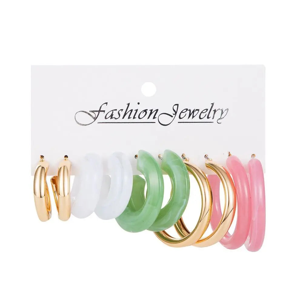 Trendy Party Jewelry Set for Women Fashion Pearl Butterfly Alloy Earrings FS Mixed Hoop Earrings Trendy Alloy Earrings
