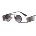 Punk Small Round Frame Men and Women Rock Sunglasses Modern Avant Garde Geometric Metal Sunglasses UV400