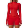 Women's Outdoor Thermal Compression Running Jacket Breathable Spandex Sportswear Front Zipper Printed Seamless Design