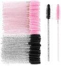 Best Quality Disposable Crystal Glitter Rod Handle Eyelash Brush Eyebrow Mascara Wand Eyelash Extension Brush Hot Sale