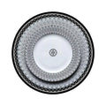 China Suppliers Restaurant Wedding Serving Bone China Dinnerware Black and White Table Dinner Set