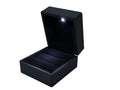 Wholesale LED Light 2 Slot Boxes Stock LED Double Ring Box Retailing LED Jewelry Box Customized Logo Diamond Packaging