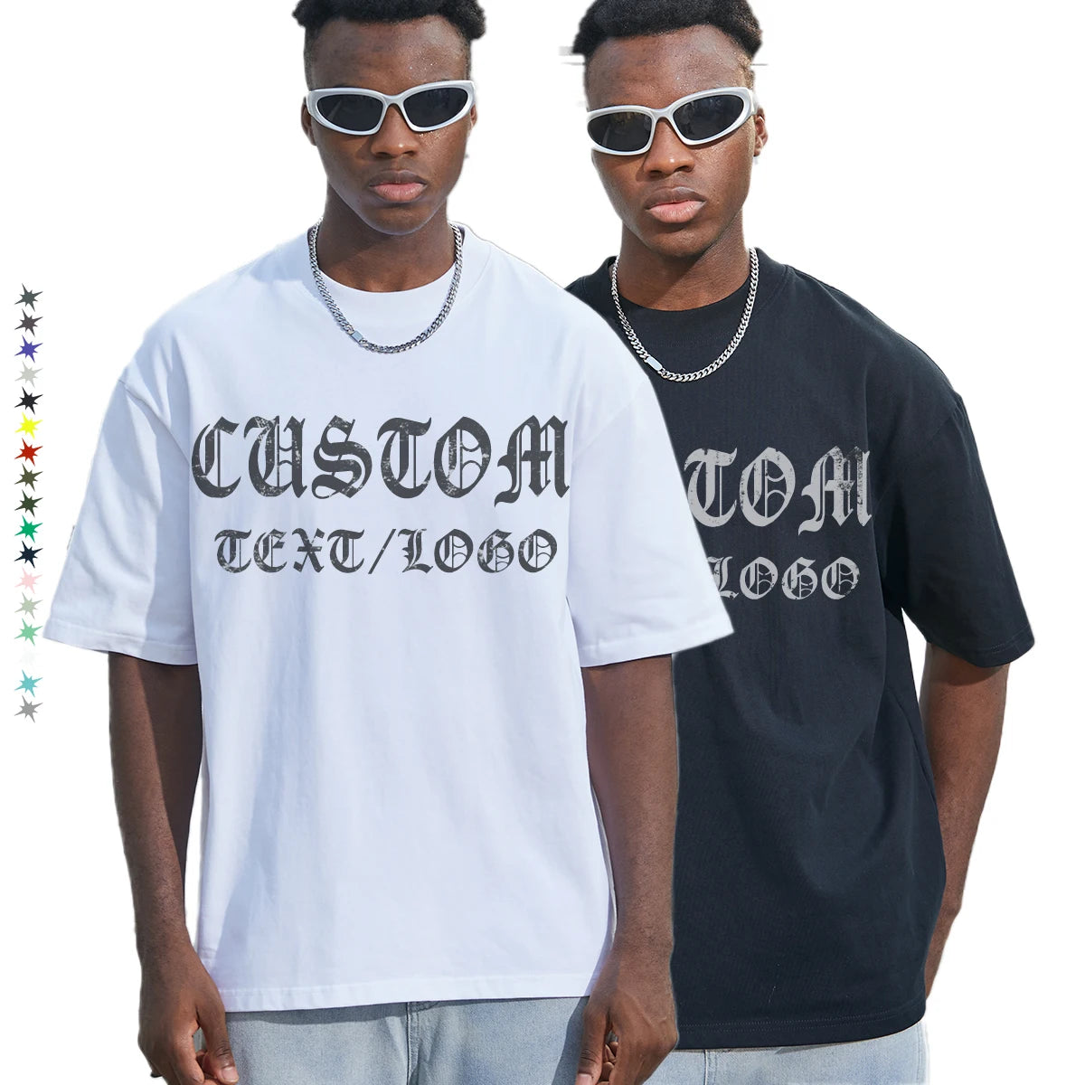 Custom logo Dorp Shoulder Oversized Tshirt Men 240 Gsm 100% Cotton Blank t Shirt