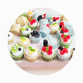 100 Pcs Mini House Cupcake Resin Dessert 3D Miniature Cupcake Ornaments for DIY Craft Accessory Kitchen Party Christmas Favor