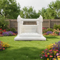 White PVC Inflatable Bouncer for Kids Toddler's Jumping Castle with Ball Pool Ball Pit Bounce House