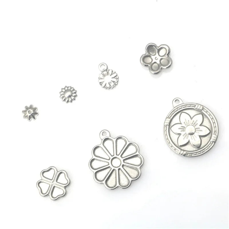 Stainless Steel Four-leaf Clover Flower Pendant Necklace Bracelet Waist Chain Accessories diy stainless steel Ornament