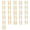 Nagosa Trendy 925 Sterling Silver 14k 18k Gold Vermeil Cubic Zirconia Initial Letter Pendant for Hoop Earrings