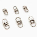 15mm 20mm 8-Shaped Rotatable Nickel Plated Metal Key Chain Key Buckle Key Ring