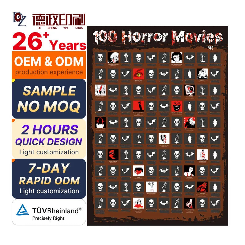 Top Movie Bucket List Poster With Scratching Tool Movie Scratch Off Poster With Easy Off Foil 100 Movies Scratch Off Poster