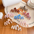High Quality Metal Acetate Hair Claw Clips 10.5cm Large Colorful Wavy Alloy Acrylic Hair Claws for Women