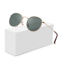 CONCHEN Metal Trendy Fashion Uv400 Sports Custom logo Sun Glasses Round Sunglasses Men Polarized