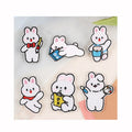 Hot Self-adhesive Clothing Cute Rabbits Motif Patches for Stationery Box Notebook Diy Shoe Hats Custom Embroidered Garment Patch
