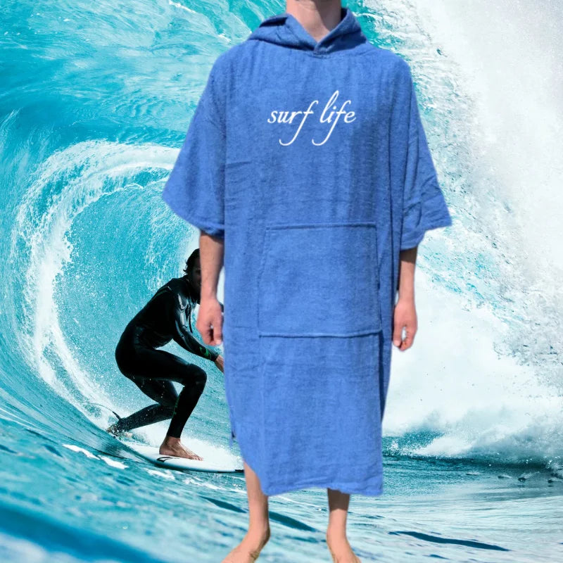 SUP Board Cotton Hooded Towel Changing Poncho Beach Changing Towel Robe