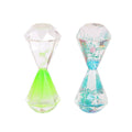 Diamond Shape Best Selling Liquid Timer Plastic Decorative Kids Toy Drip Oil Hourglass Moving Liquid Sand Timer