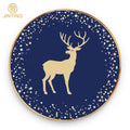 Fancy Blue Christmas Style Charger Plate Bone China Dinner Plates Set Porcelain for Wedding Home Use