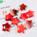 Hongzhuo Beautiful Semi Precious Stones Natural Crystal Healing Red Agate Stones Star Decoration Crafts