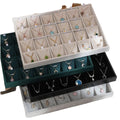 Luxury Modern Leather Jewelry Display Set Showcase with Velvet Lining Custom Gold White Pendant Necklace Display Stands for Show