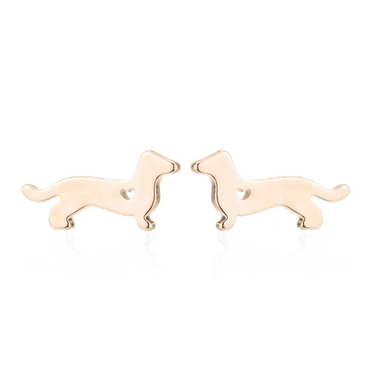 Fashion Lovely Animal Dachshunds Dog Stud Earrings for Women Gifts