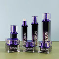 Wholesale Custom Luxury Acrylic Cosmetic Pump Bottle Square Shape Skincare Packaging for False Eyelashes and Cream Containers