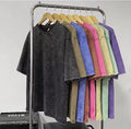Hot Selling 100% Cotton Acid Wash Vintage Round Neck t Shirt Box Fit Vintage Washed t Shirts Mens
