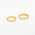 Fenny 18K Gold Plated Wholesale Non Tarnish Versatile Minimalist Shiny Tungsten Stainless Steel Ring for Women