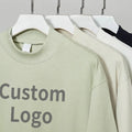 Oem 300Gsm Drop Shoulder Cotton Distressed Wide High Mock Neck Plain Heavy Weight Heavyweight T-Shirts Custom Oversized Tshirt