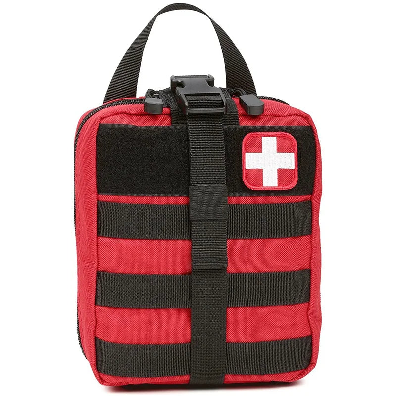 REVIXUN Compact Tactical Medical Pouch-Black 900D Oxford 20.5x15x10cm Comfortable Rip-Away Feature Trauma Utility Outdoor Use