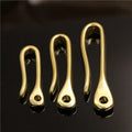 Solid Brass Belt U Hook Fob Clip Keychain Retro Vintage Key Ring Keychain Wallet Fish Hook 3 Sizes Available