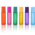 10ml Frost Color Glass Roll on Bottle  Essential Oil Bottle with Steel Roller and Colorful Plastic Cap