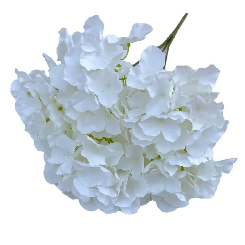 Hot Saling Single Branch White 3D ELSA HYDRANGEA Artificial Flowers Realistic Classic Centerpiece Handmade for Home Decoration