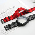 Custom Printed 22mm Bulk Wholesale Camouflage 1.5mm Thick Grey Red Camo Nylon Watch Watch Strap with Pvd Hardware