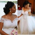 AL1480 2025 Custom Wholesale Summer New African Mermaid Lace Fashion Pure White Nigeria off the Shoulder Mermaid Wedding Dress
