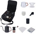 2024 9PCS Set Arabic Travel Coffee Bag Outdoor Camping Accessories Waterproof Manual Pour Over Coffee Maker Set Coffee Set