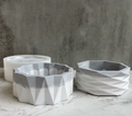 Early Riser Argyle Pattern Vase Concrete Cement Plaster Flower Pots Planters Silicone Mold Home Decor Mouldings