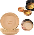 Parchment Food Grade Wholesale Air Fryer Paper Liners Kitchen Essentials Easy Cleaning Round Disposable Mat 1 Per Kit