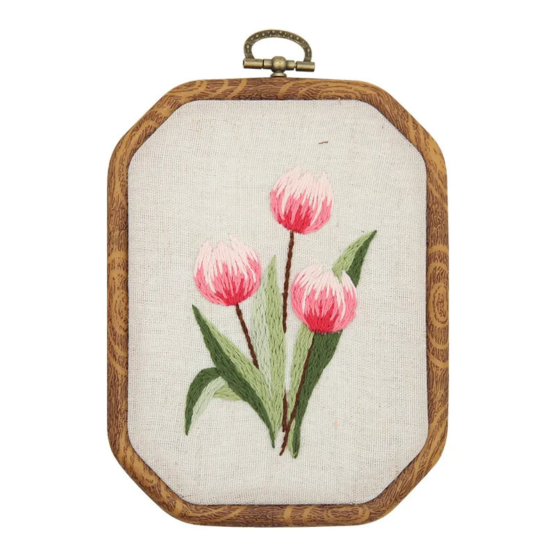 Discover the Art of French-Style EmbroideryElevate Your Craft DIY Octagonal Embroidery Kit with European Floral DesignsDIY Butte