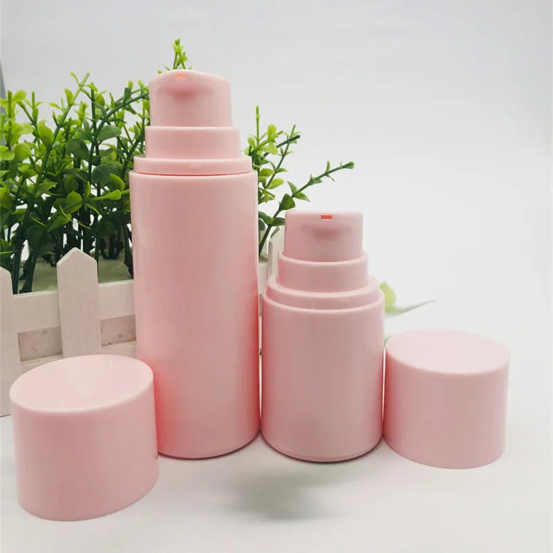 30ml 50ml 100ml 120ml Ladies Girls pink Color Airless Pump Bottle Lotion Vacuum Bottle for Cosmetic Skin Care Packaging